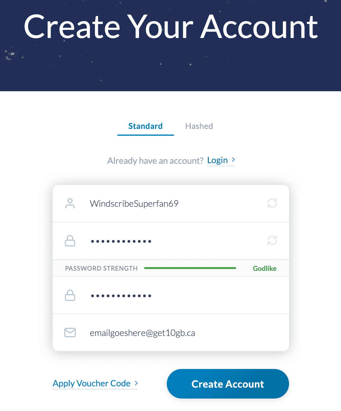 Account Creation